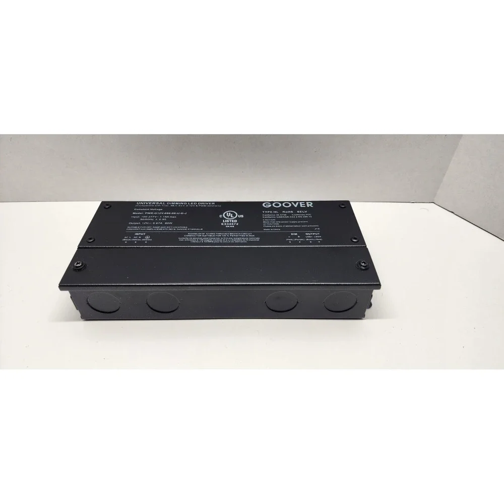 GOOVER 80W Dimmable LED Driver, 12V Dimmable Power Supply, AC to DC Transformer - Picture 1 of 3